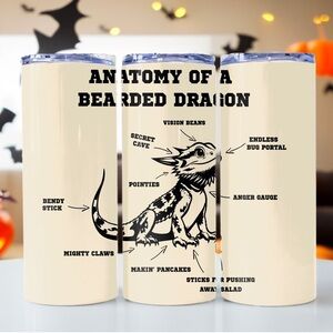 Bearded dragon 20 fl oz metal insulated tumbler